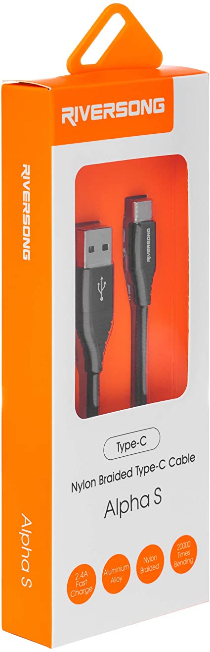 Riversong Alpha S Nylon Braided Type-C Cable-Flash Zone Electronics             فلاش زون للالكترونيات