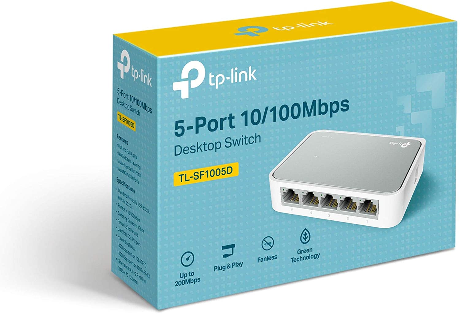 Tp-Link 5-Port 10/100MBPS Desktop Switch [Tl-Sf1005D]-Flash Zone Electronics             فلاش زون للالكترونيات