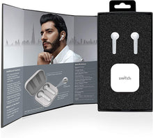 Load image into Gallery viewer, SWITCH TRUBUDZ TOUCH TRUE WIRELESS EARBUDS, IN-EAR BLUETOOTH HEADPHONES WITH TOUCH CONTROL AND DUAL MICROPHONES HANDS FREE WHITE-Flash Zone Electronics             فلاش زون للالكترونيات
