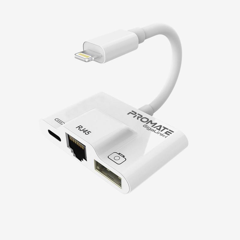 Promate GigaLink-i 3-in-1 High Speed OTG Lightning Hub-Flash Zone Electronics             فلاش زون للالكترونيات