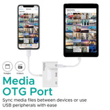 Promate GigaLink-i 3-in-1 High Speed OTG Lightning Hub-Flash Zone Electronics             فلاش زون للالكترونيات