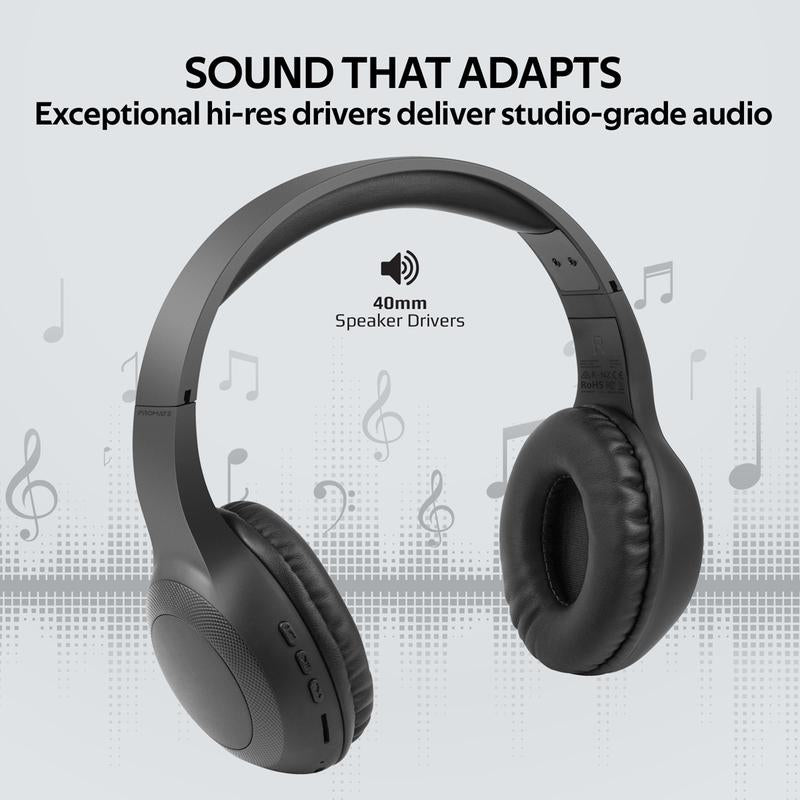 Promate Laboca Deep Bass Over-Ear Wireless Headphones-Flash Zone Electronics             فلاش زون للالكترونيات
