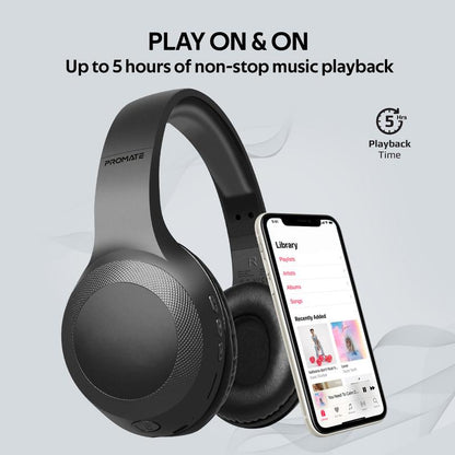 Promate Laboca Deep Bass Over-Ear Wireless Headphones-Flash Zone Electronics             فلاش زون للالكترونيات