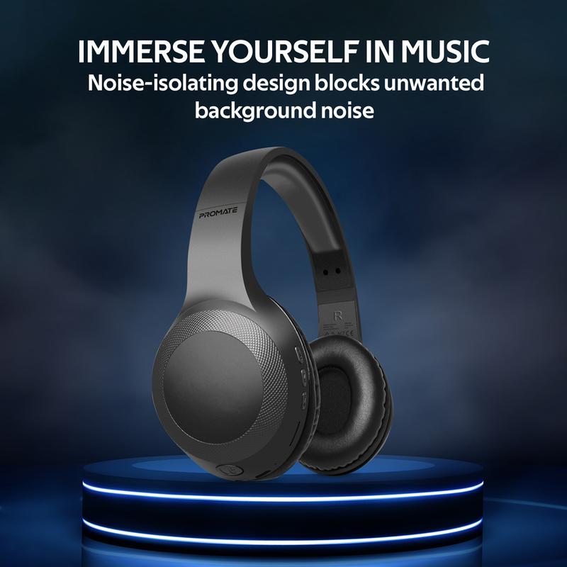 Promate Laboca Deep Bass Over-Ear Wireless Headphones-Flash Zone Electronics             فلاش زون للالكترونيات