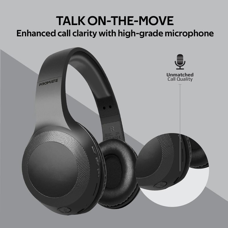 Promate Laboca Deep Bass Over-Ear Wireless Headphones-Flash Zone Electronics             فلاش زون للالكترونيات