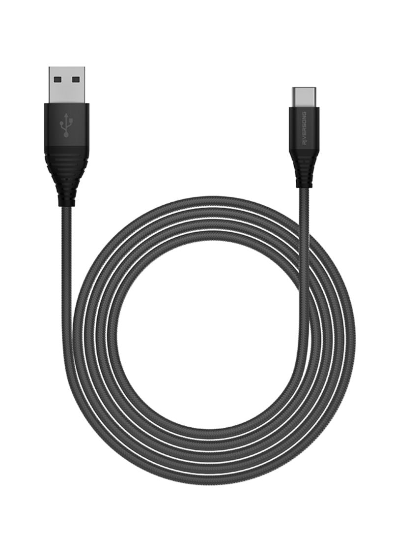 Riversong Alpha S Nylon Braided Type-C Cable-Flash Zone Electronics             فلاش زون للالكترونيات