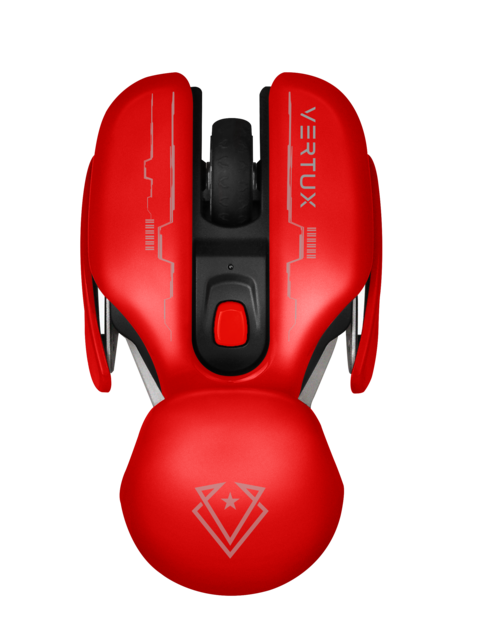 Vertux Glider High Performance Ergonomic Wireless Gaming Mouse up to 1600 DPI Red-Flash Zone Electronics             فلاش زون للالكترونيات