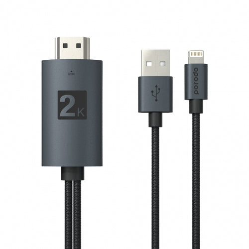 Braided HDMI Lightning Cable-Flash Zone Electronics             فلاش زون للالكترونيات