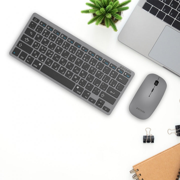 Porodo slim Bluetooth keyboard & mouse-Flash Zone Electronics             فلاش زون للالكترونيات