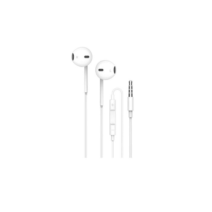 Porodo Stereo Earphones White 3.5 Aux Connector-Flash Zone Electronics             فلاش زون للالكترونيات