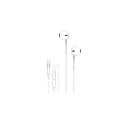 Porodo Stereo Earphones White 3.5 Aux Connector-Flash Zone Electronics             فلاش زون للالكترونيات