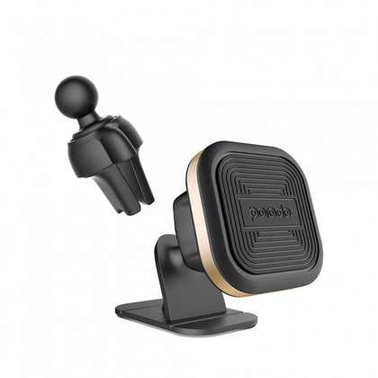 Porodo Aluminum Magnetic Car Mount-Flash Zone Electronics             فلاش زون للالكترونيات