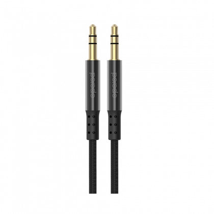 Porodo Metal Braided AUX Cable 1.2m-Flash Zone Electronics             فلاش زون للالكترونيات