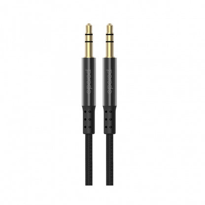 Porodo Metal Braided AUX Cable 1.2m-Flash Zone Electronics             فلاش زون للالكترونيات